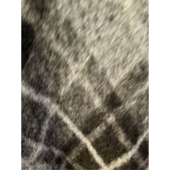 J. Jill Black & Gray Wool Blend Watercolor Argyle Crew Neck Sweater sz S - Picture 3 of 8